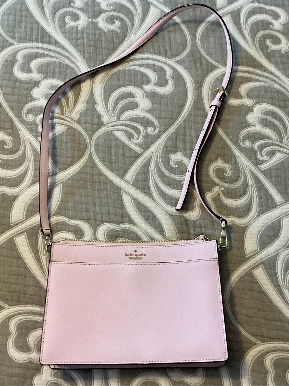 Kate Spade New York Pale Pink Saffiano Crossbody Bag
